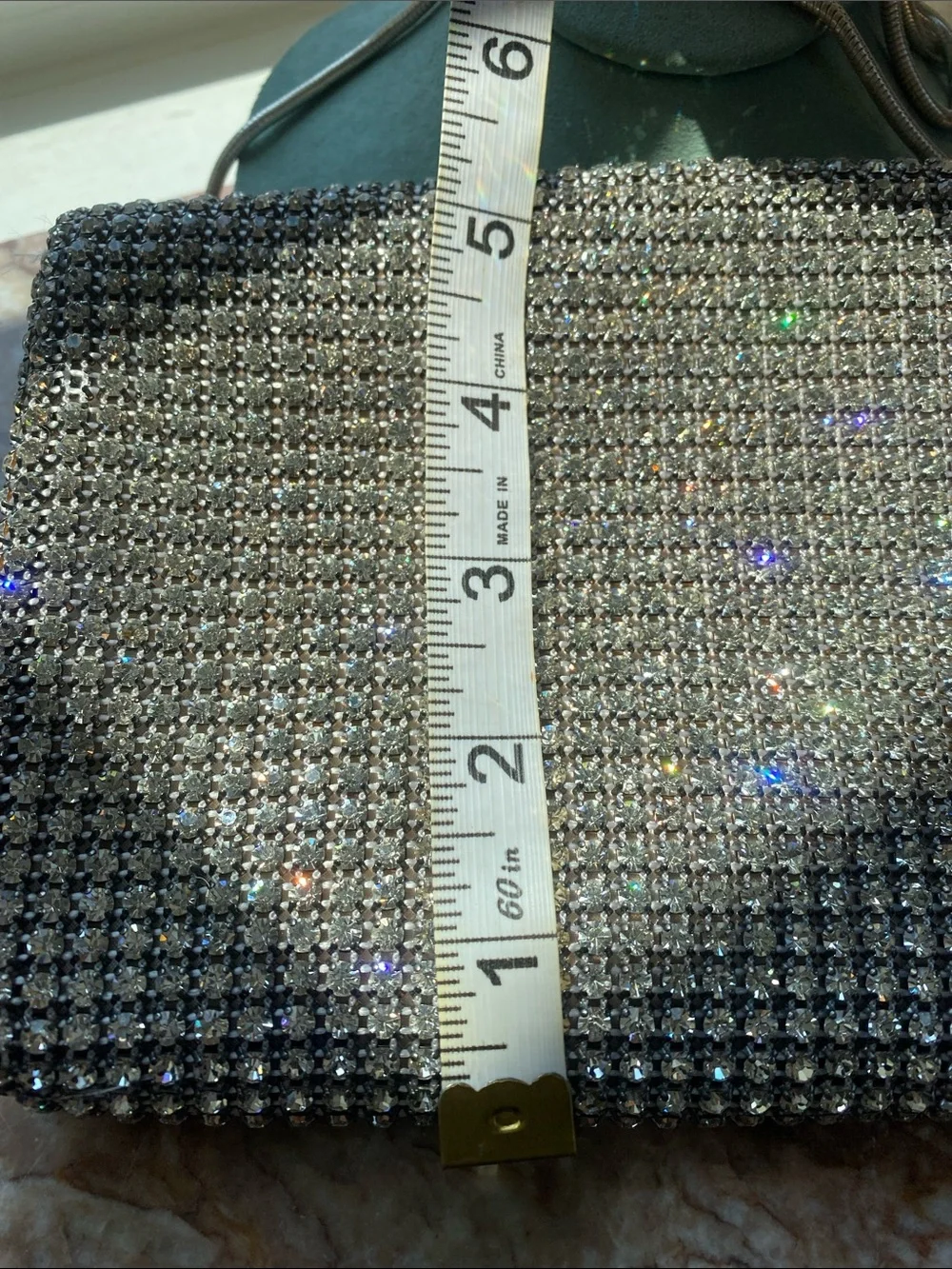 Vintage Shals International Rhinestone Crystal Evening Clutch